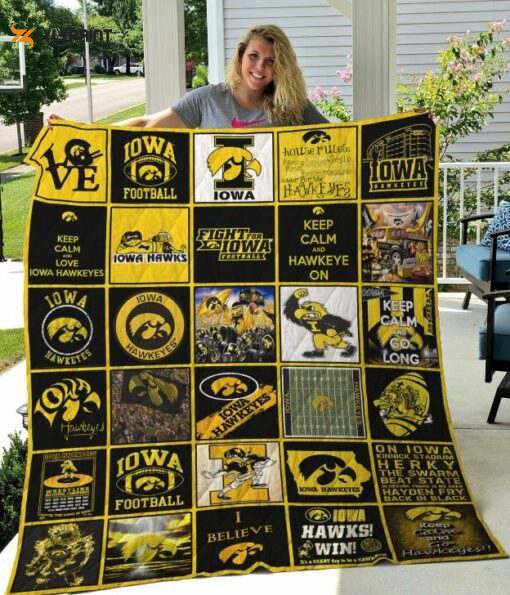 iowa hawkeyes 4 quilt blanket for fans home decor gift