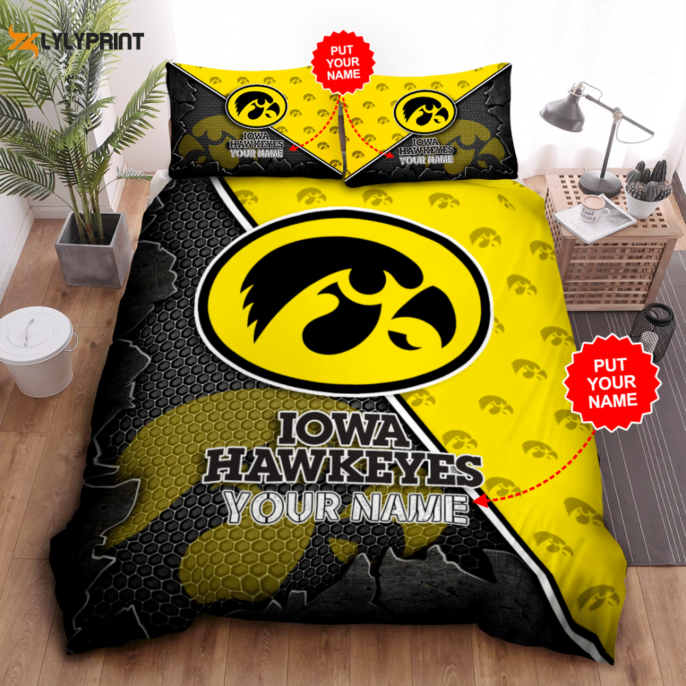 iowa hawkeyes duvet cover bedding set bd351