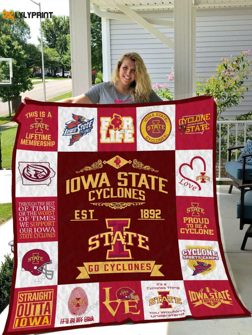 iowa state cyclone 4 quilt blanket 1