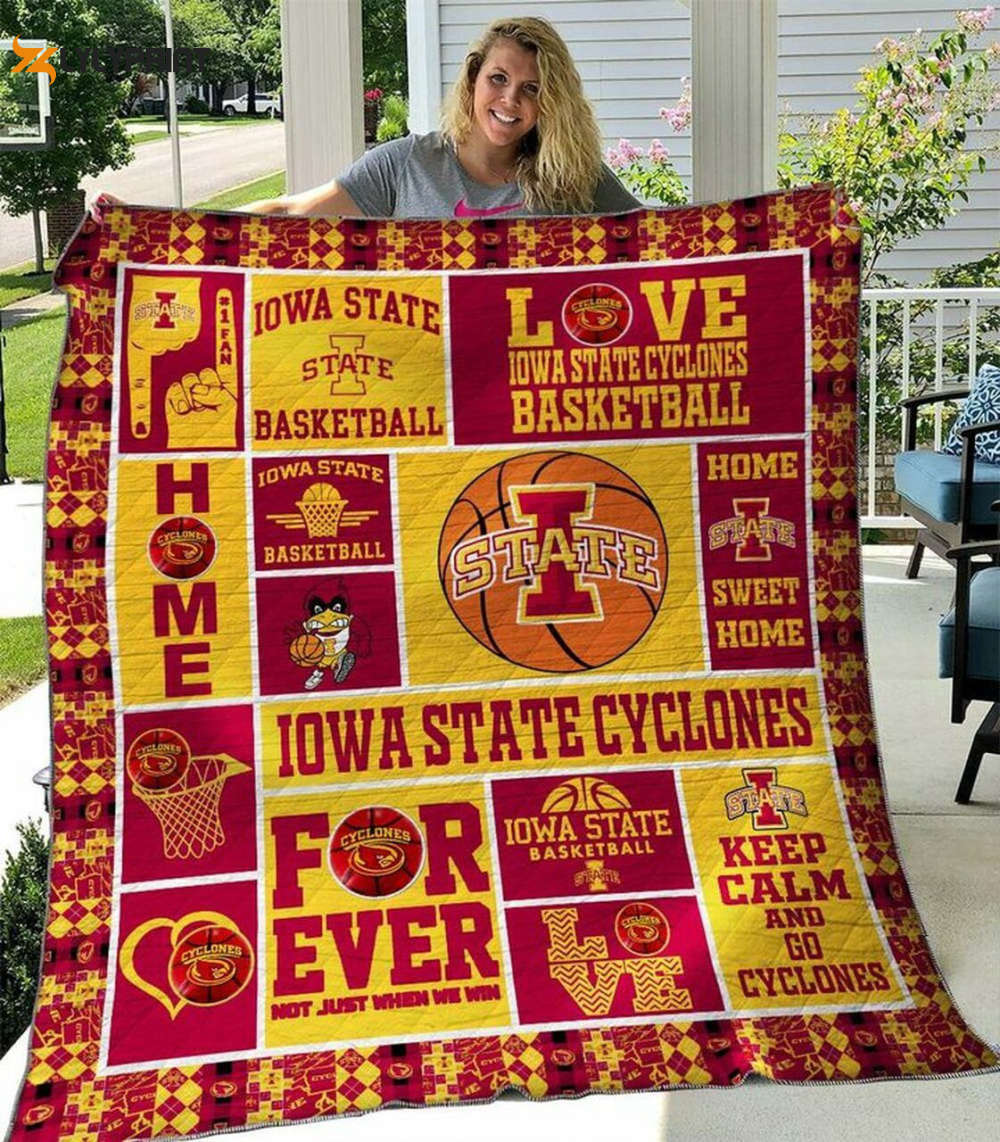 iowa state cyclone 5 quilt blanket for fans home decor gift 1