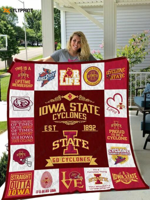 iowa state cyclones 1 quilt blanket for fans home decor gift