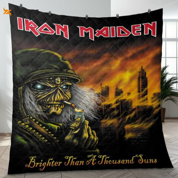 iron maiden heavy metal music band brighter than a thousand suns fan gift iron maiden heavy metal music band quilt blanket 1786