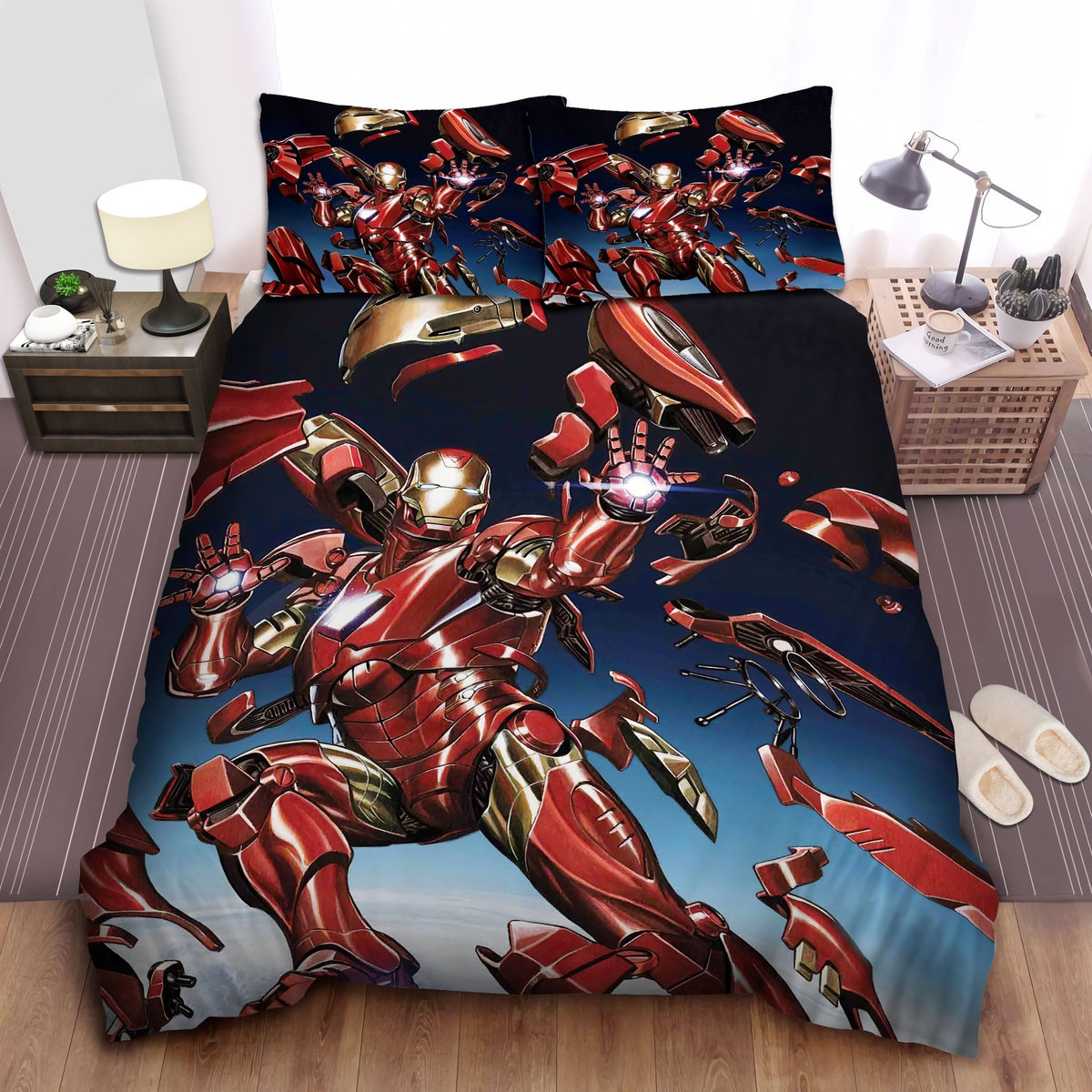 iron man marvel illustration comforter duvet cover bed sheets bedding sets jus90