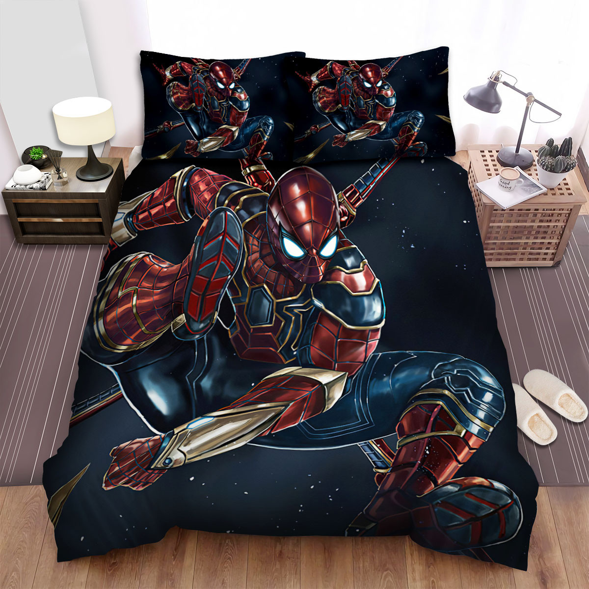 iron spider starry night duvet cover bedroom sets comfortable bedding sets 8uc4v