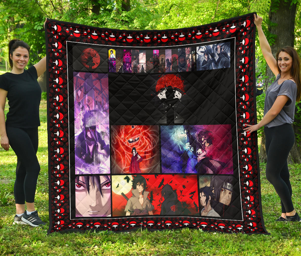 itachi vs sasuke uchiha premium quilt blanket anime home decor custom for fans ku5mh