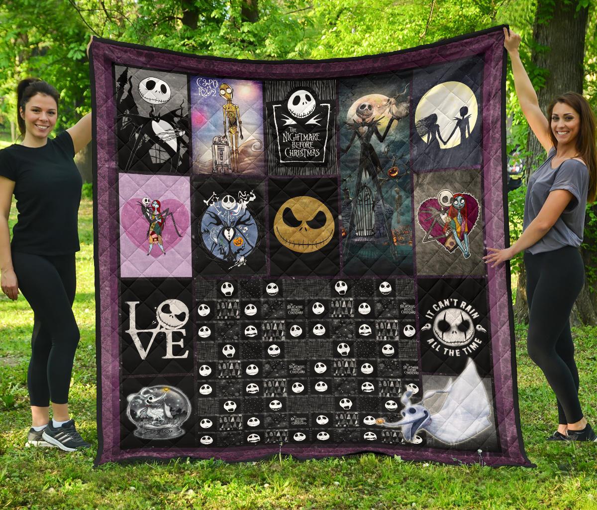 jack and sally the nightmare before christmas premium quilt blanket cartoon home decor custom for fans 5ifws