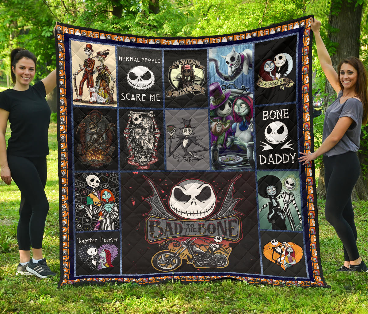 jack and sally the nightmare before christmas premium quilt blanket cartoon home decor custom for fans lrwbz