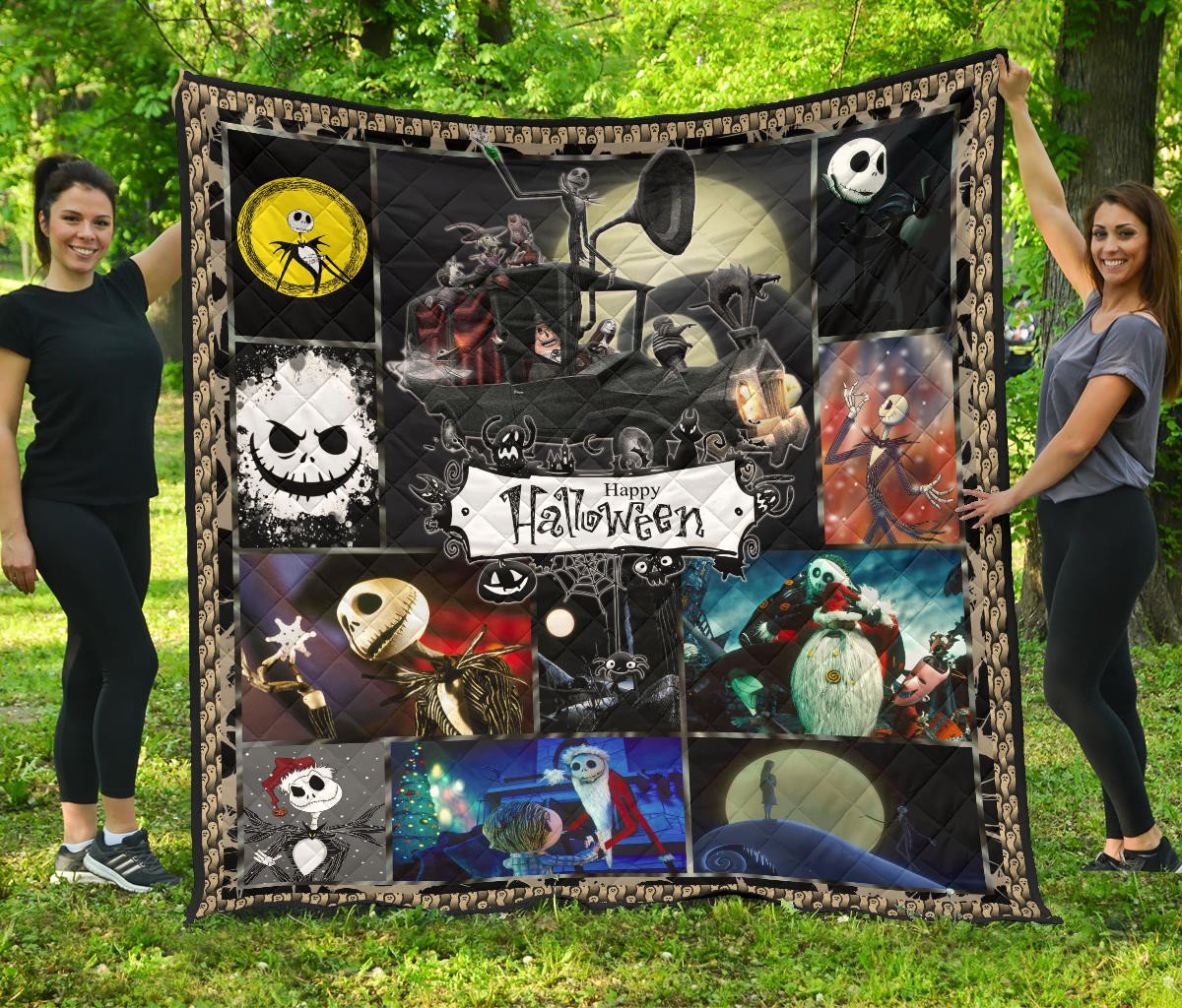 jack and sally the nightmare before christmas premium quilt blanket cartoon home decor custom for fans ulsbq