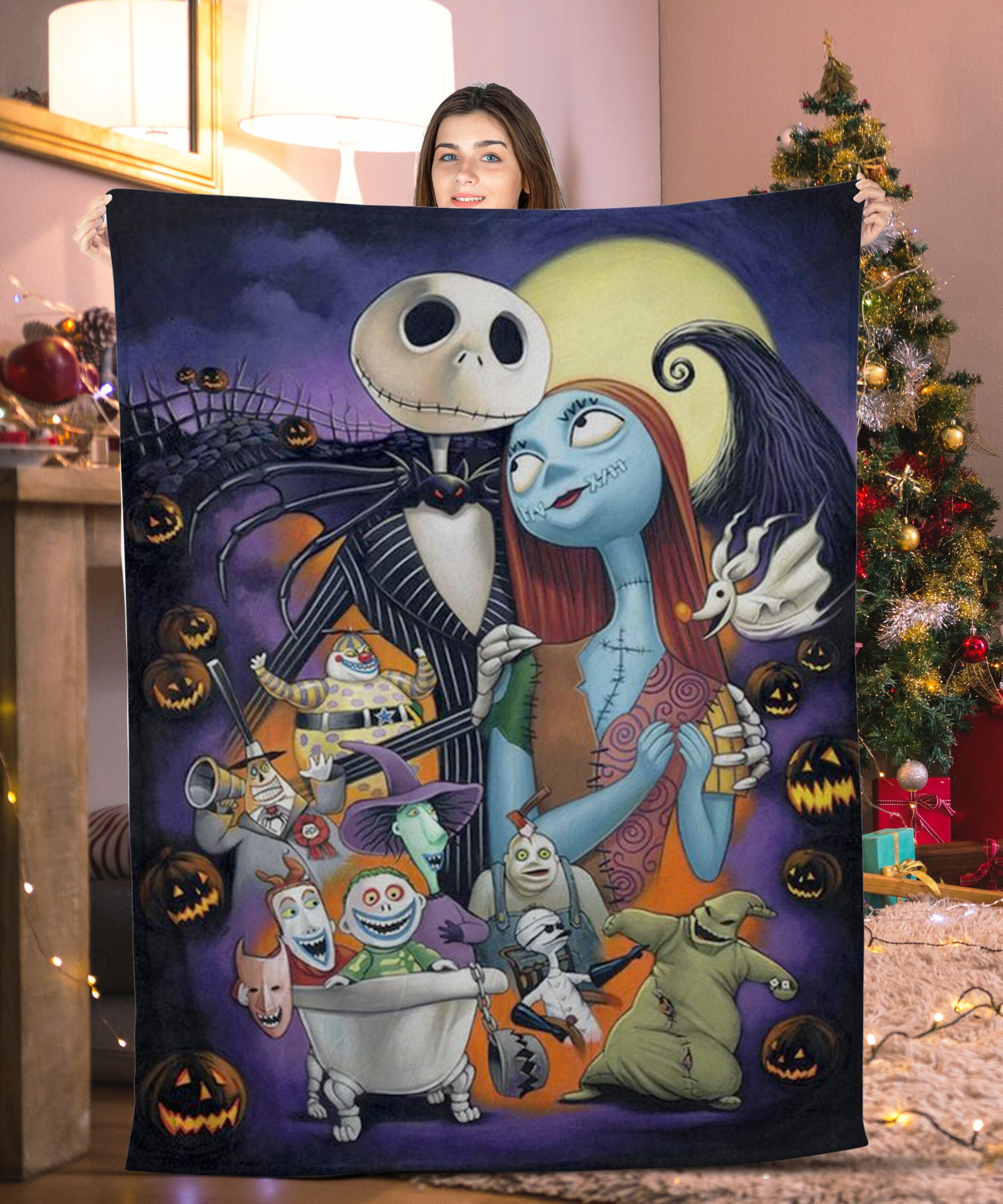 jack skellington family blanket trmxi