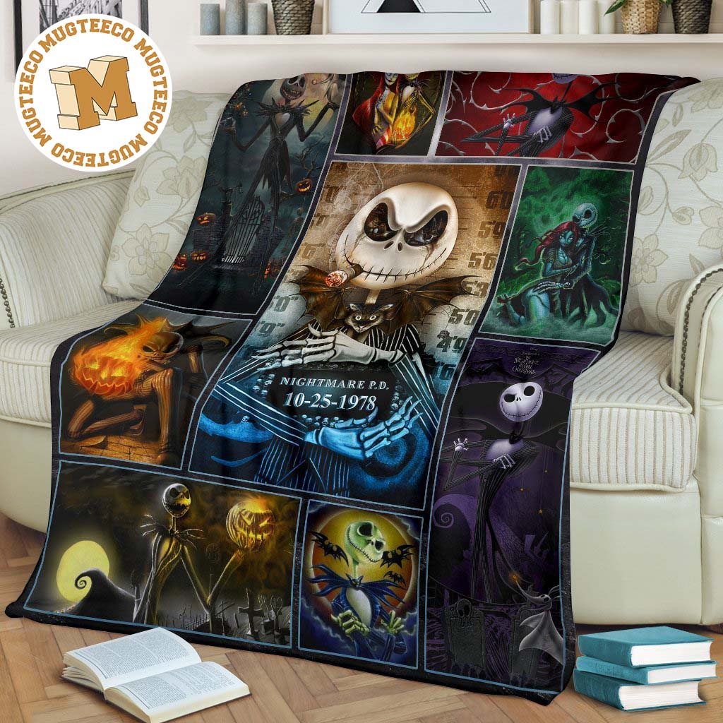 jack skellington fleece blanket gift idea for fan xbqmg