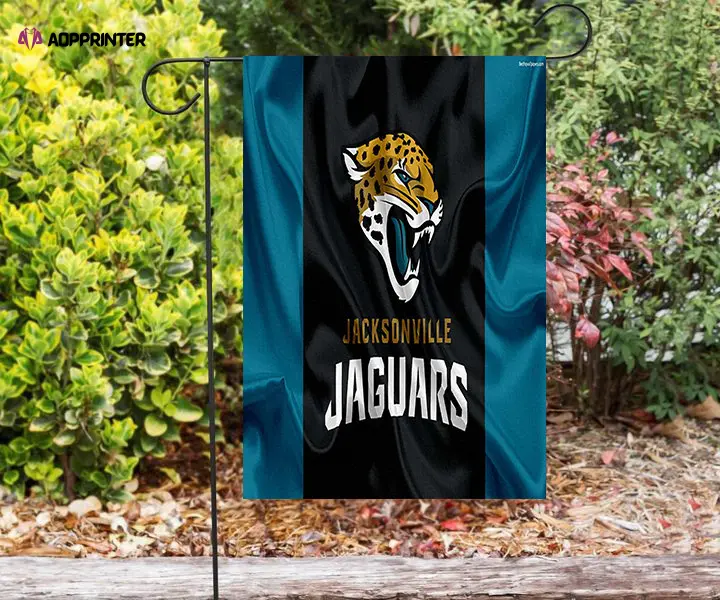 jacksonville jaguars emblem silk texture double sided printing garden flag home decor gifts