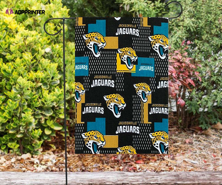 jacksonville jaguars emblem v9 double sided printing garden flag home decor gifts 1