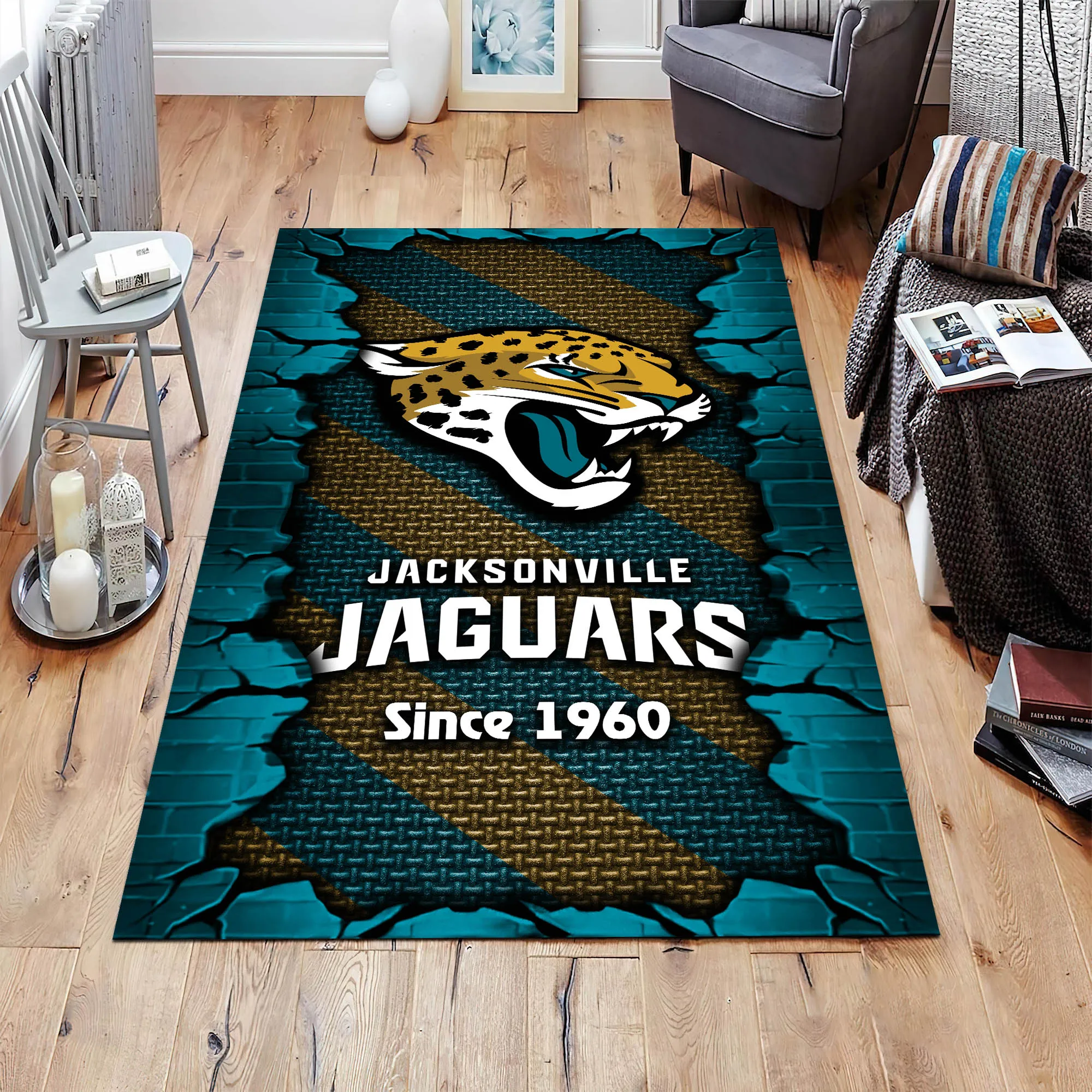 jacksonville jaguars living room rug football team living room rug football fan gifts ehivm 54132 z5e0i