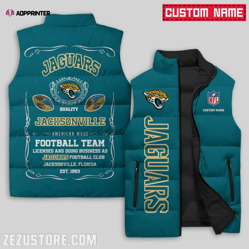 jacksonville jaguars nfl sleeveless puffer jacket custom for fans gifts 6