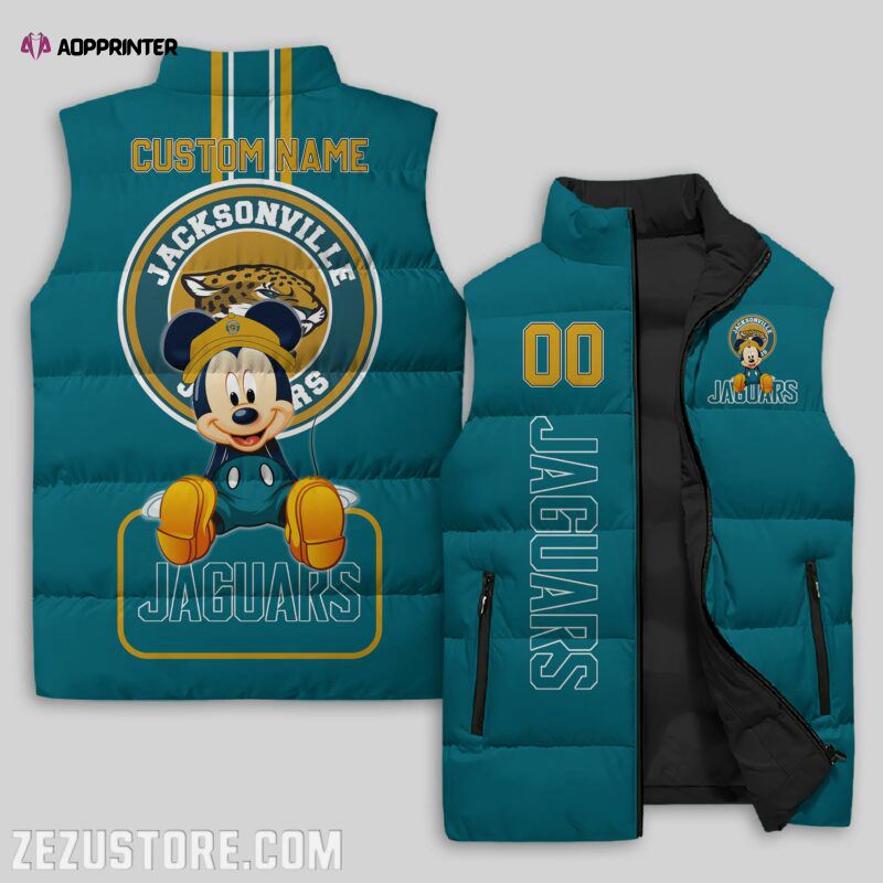 jacksonville jaguars nfl sleeveless puffer jacket custom for fans spj1486