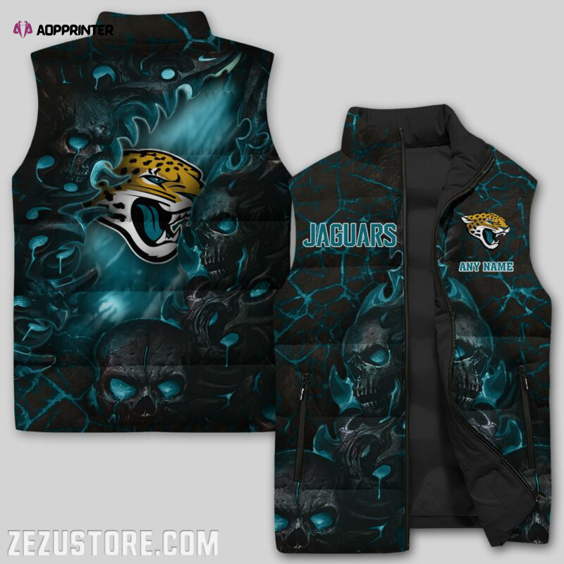 jacksonville jaguars nfl sleeveless puffer jacket custom for fans spj1665