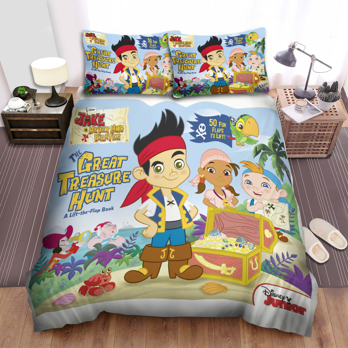 jake and the never land pirates in the great treasure hunt bed sheets spread duvet cover bedding sets lfe0j