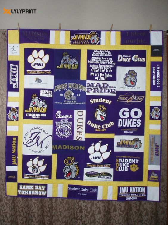 james madison dukes 1 quilt blanket