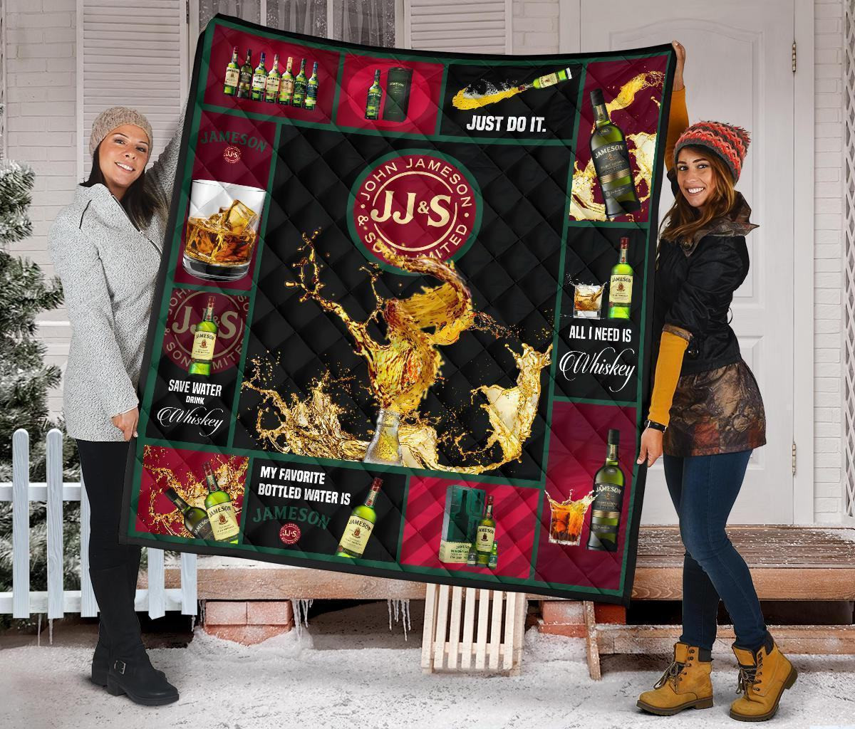 jameson irish quilt blanket all i need is whisky gift idea eife8