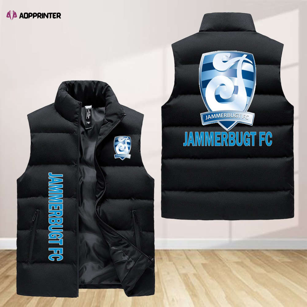 jammerbugt fc sleeveless puffer jacket custom for fans gifts