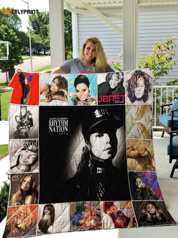 janet jackson quilt blanket for fans home decor gift 2