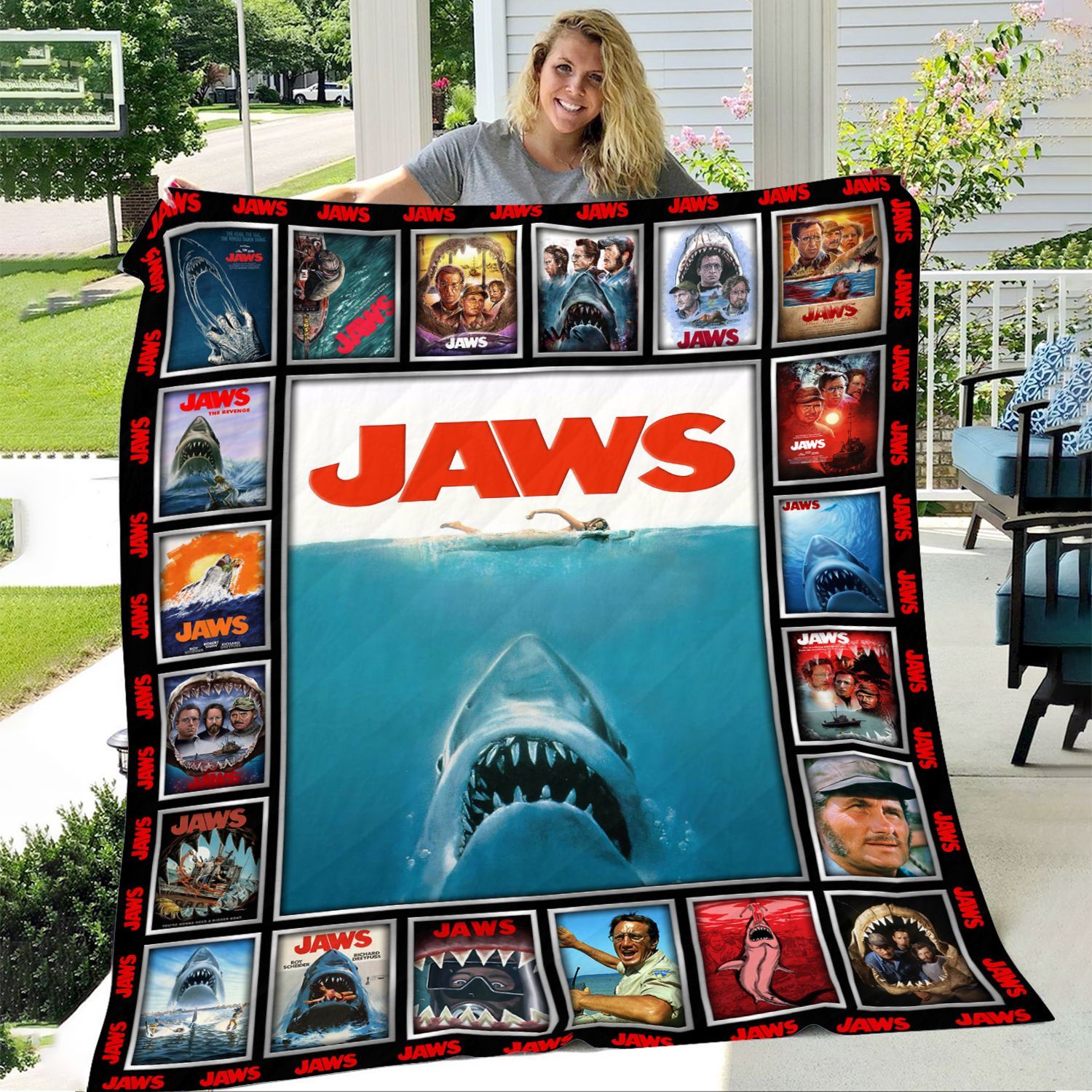 jaws inspired blanket ytrwb