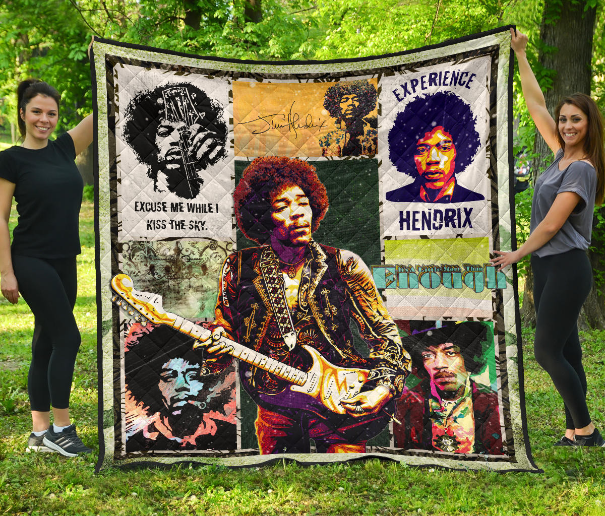 jimi hendrix premium quilt blanket singer home decor custom for fans fvnpb