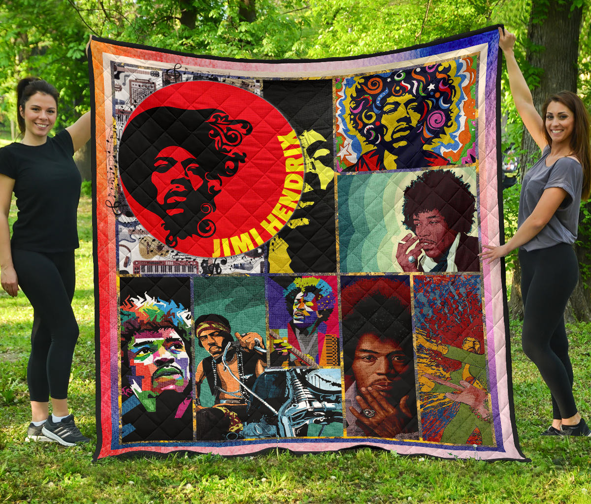 jimi hendrix premium quilt blanket singer home decor custom for fans ix9os