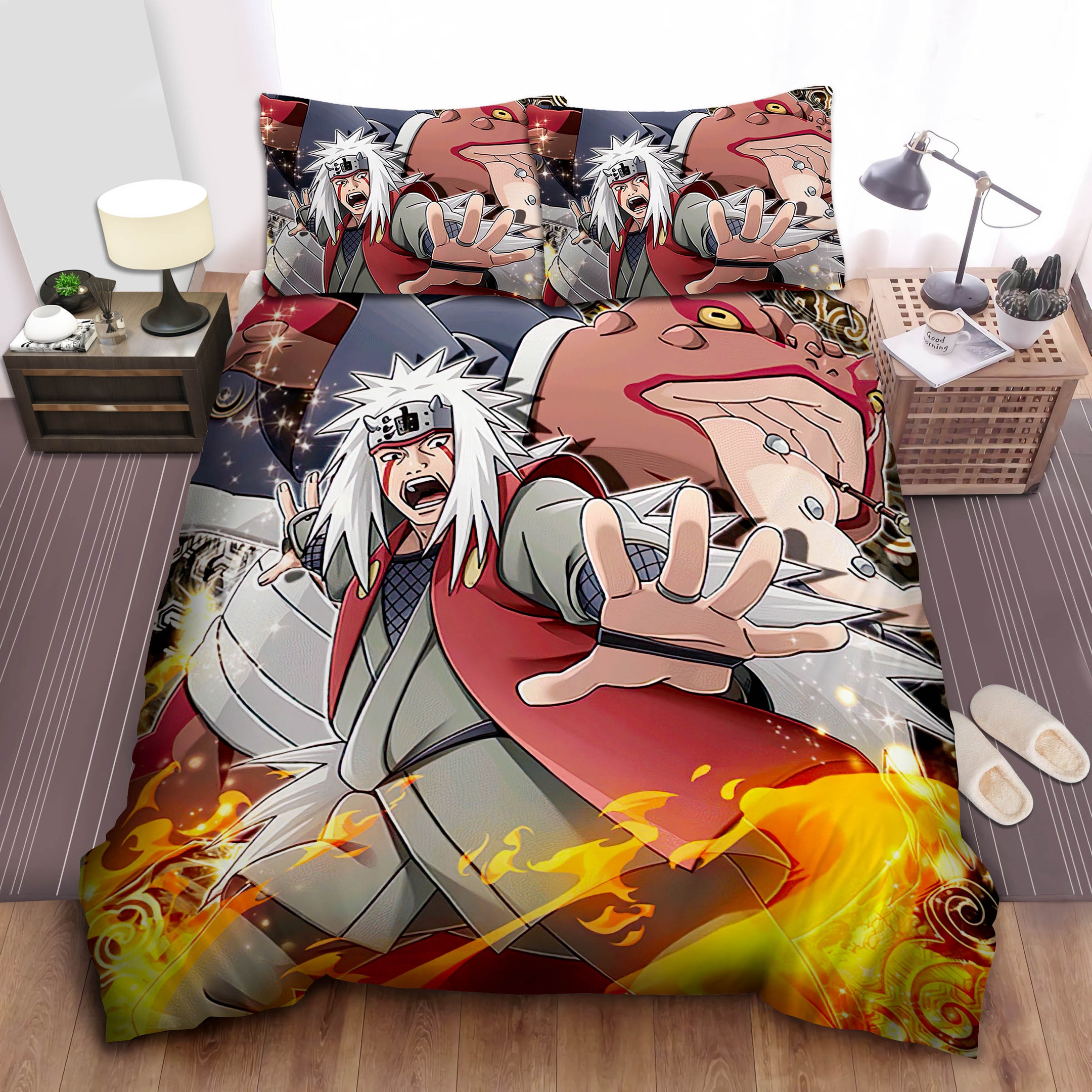 jiraiya in sage mode artwork bed sheet spread comforter duvet cover bedding sets i84ks