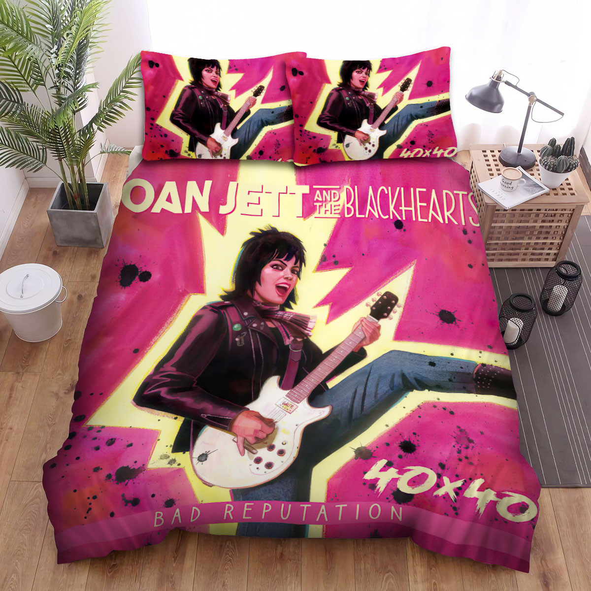 joan jett badreputation bed sheets spread comforter duvet cover bedding sets 7uquh