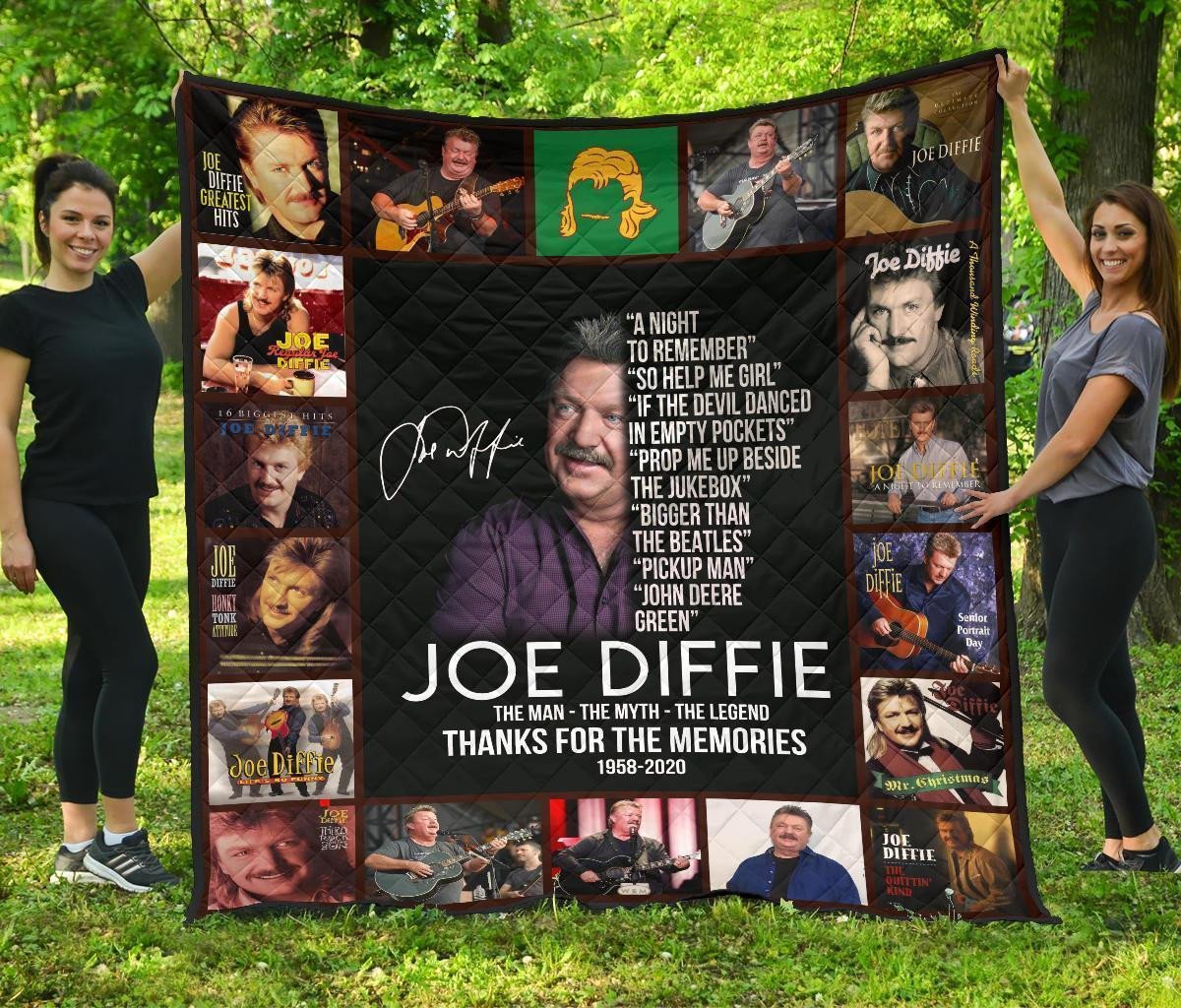 joe diffie quilt blanket fan gift thank you for your memories lwhdd