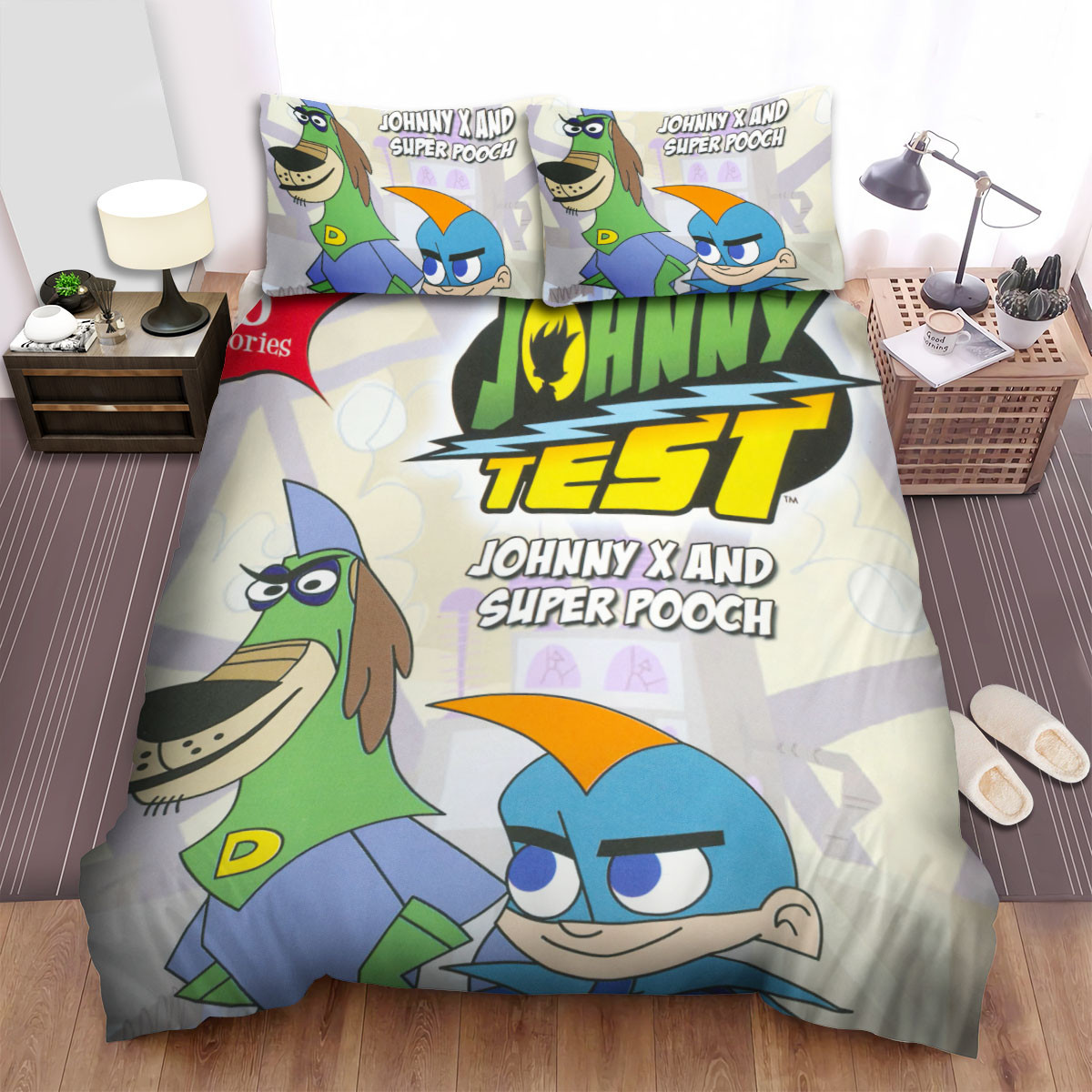 johnny test johnny x and super pooch bed sheets spread duvet cover bedding sets vhefw