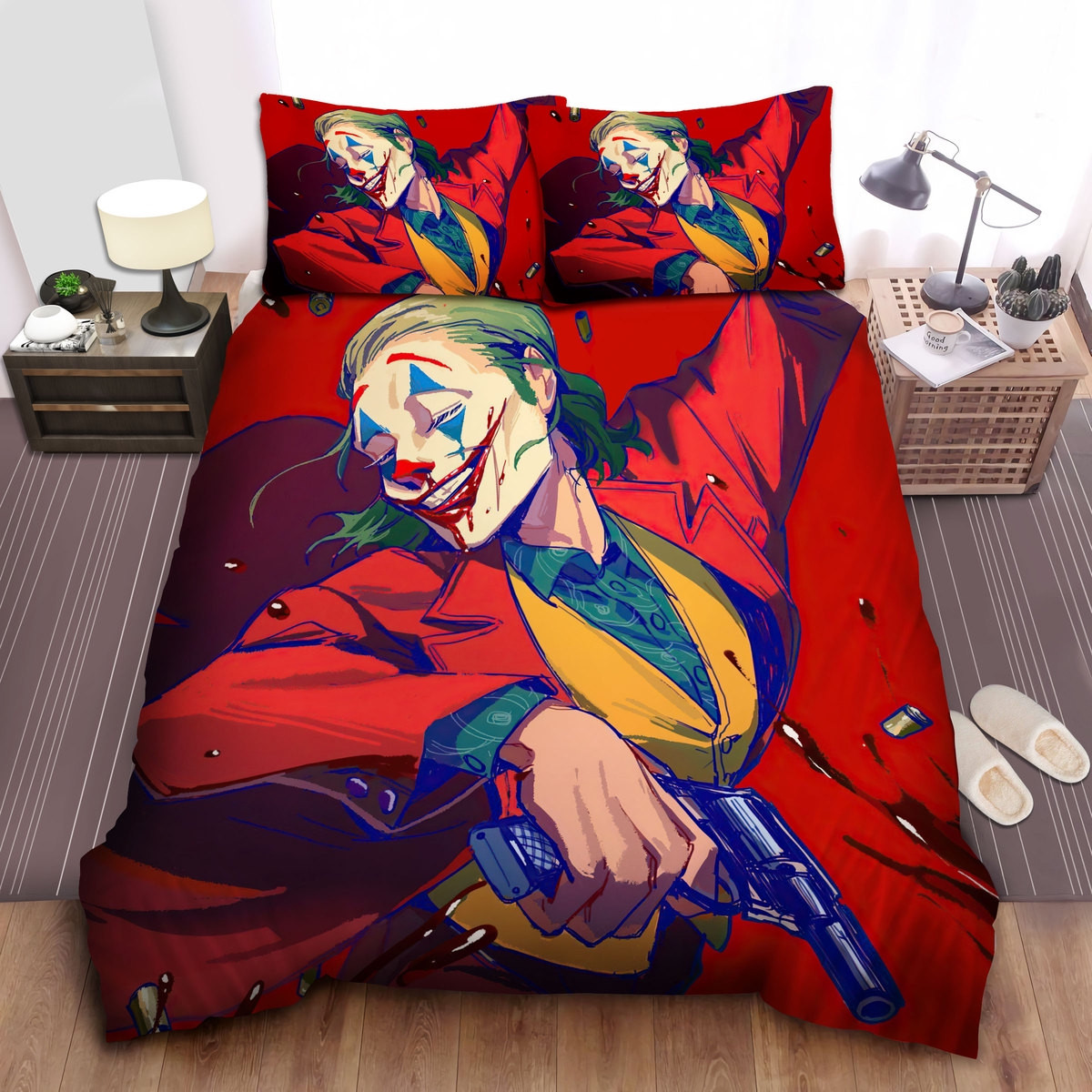 joker enjoys killing drawing duvet cover bedroom sets comfortable bedding sets xxsl9