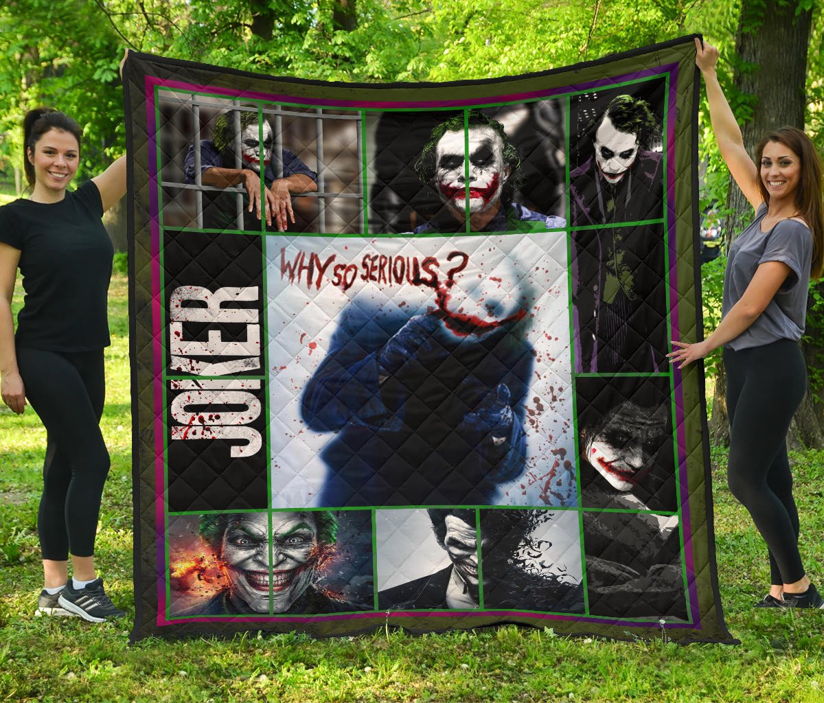 joker the clown premium quilt blanket movie home decor custom for fans whvar