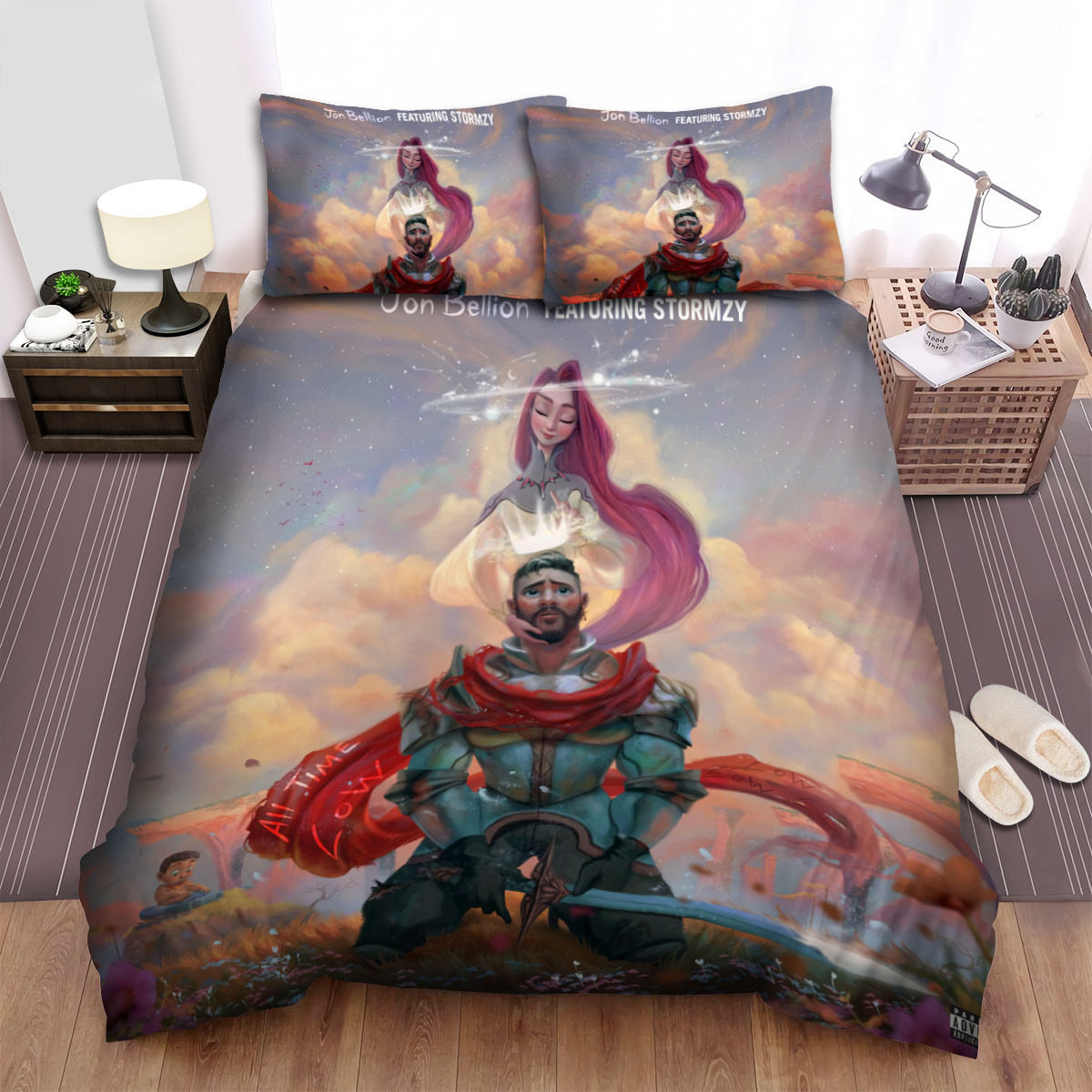 jon bellion featuring stormzy art painting bed sheets spread comforter duvet cover bedding sets bkzub