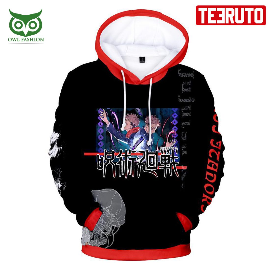 jujutsu kaisen japanese manga series yuji itadori streetwear fashion anime hd 3d aop hoodie 1 nKgCZ