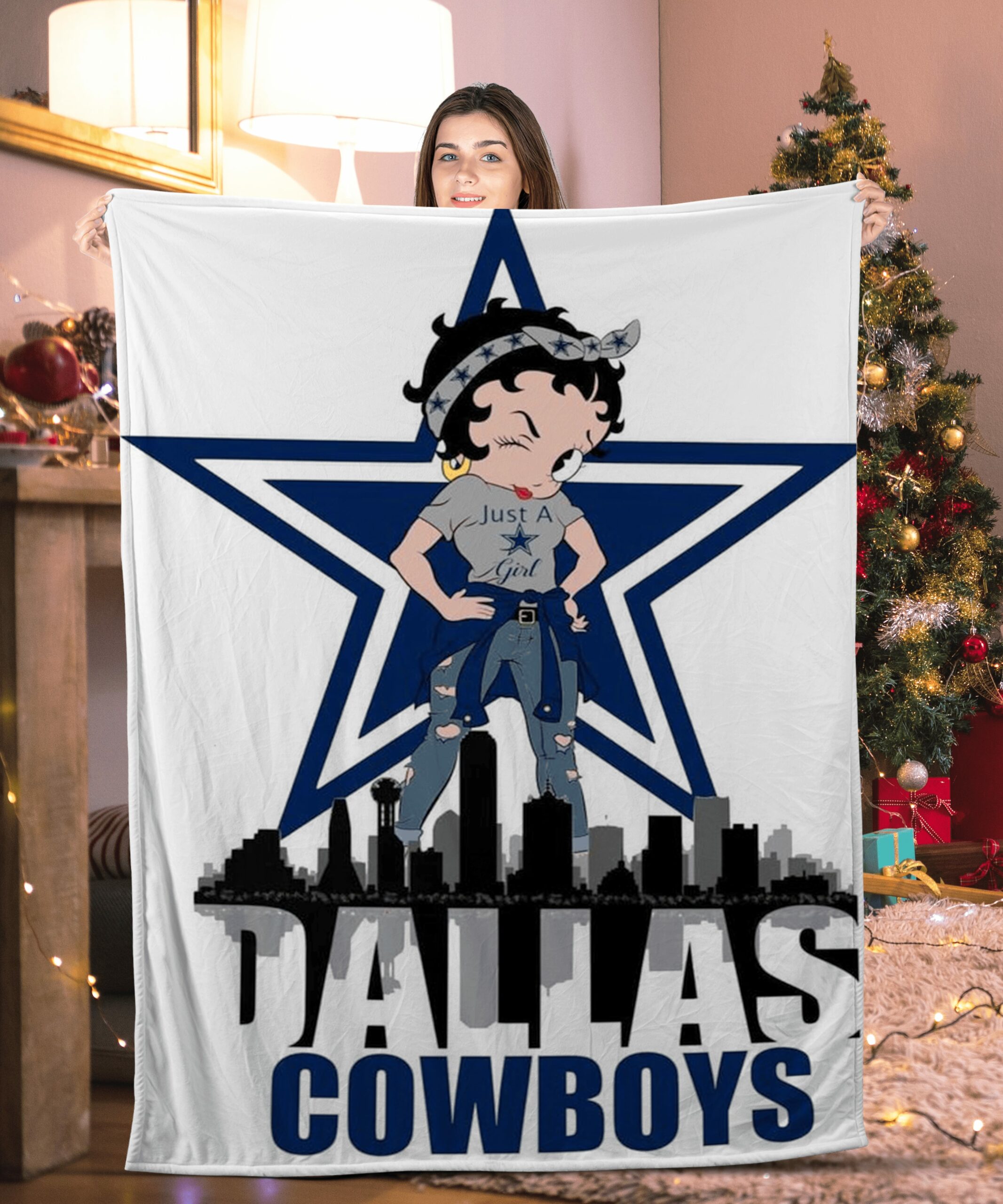 just a girl dallas cowboys blanket 9glqw