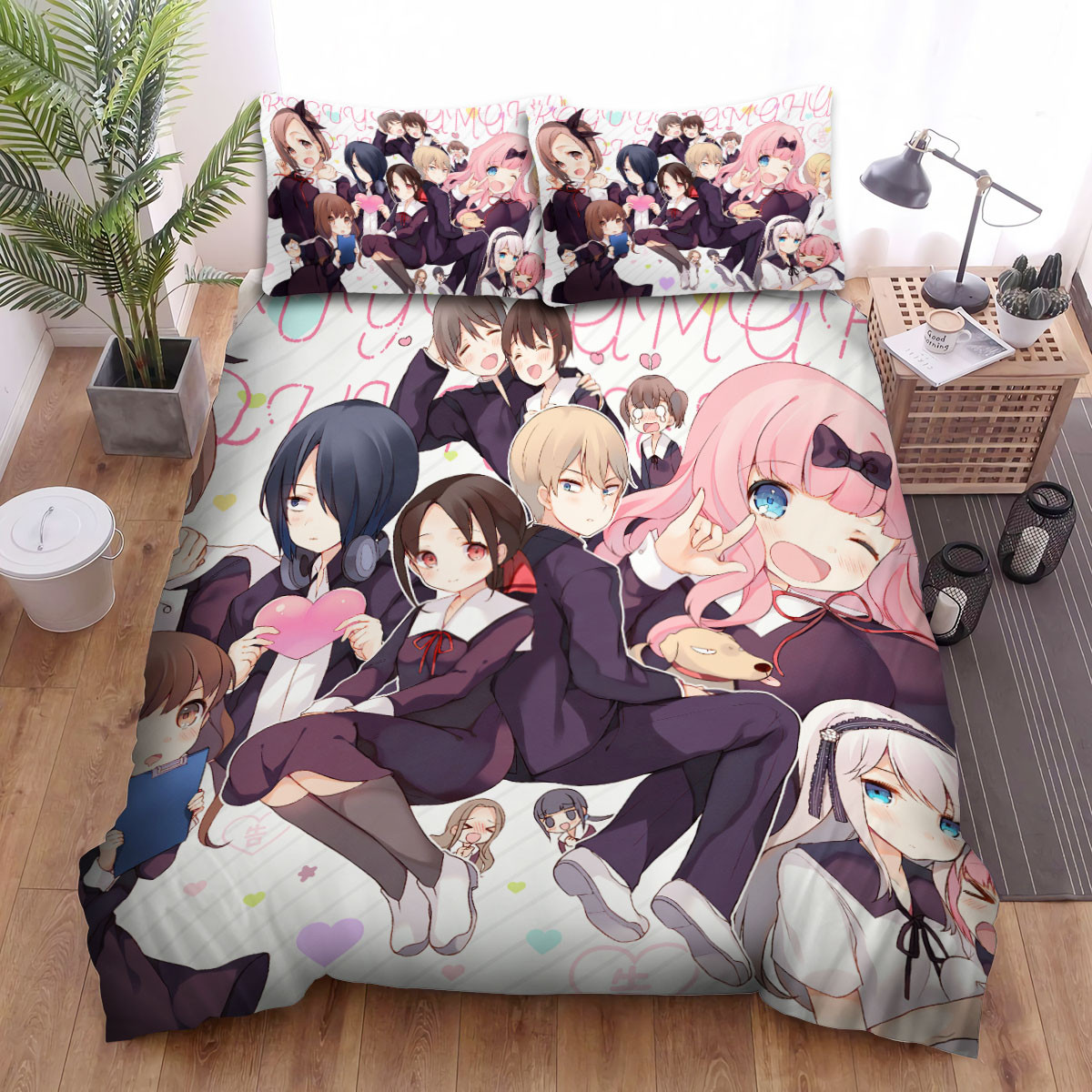 kaguya sama love is war characters duvet cover bedroom sets comfortable bedding sets hz3t7