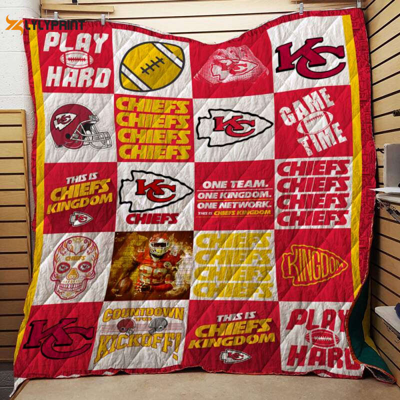 kansas city chiefs 3d customized quilt blanket