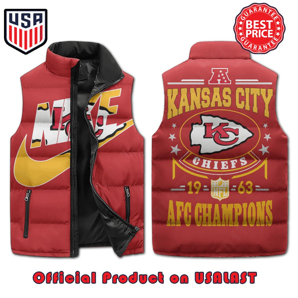 kansas city chiefs afc champions nike puffer sleeveless jacket 1 IPdG3