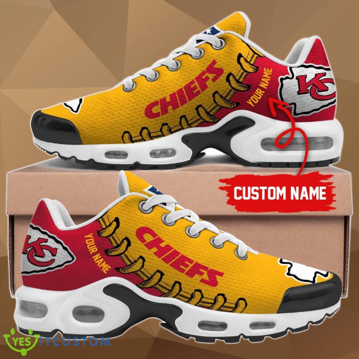 kansas city chiefs air cushion sports shoes custom name for fans