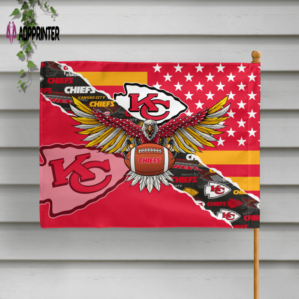 kansas city chiefs american landscape house flag