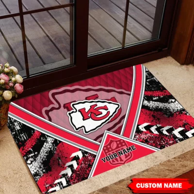 kansas city chiefs bold v design custom name doormat 400x400 1