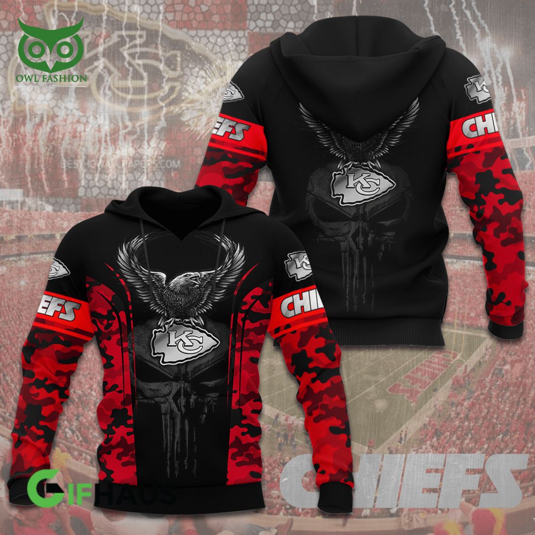 kansas city chiefs nfl black eagle 3d hoodie 1 J4VRu