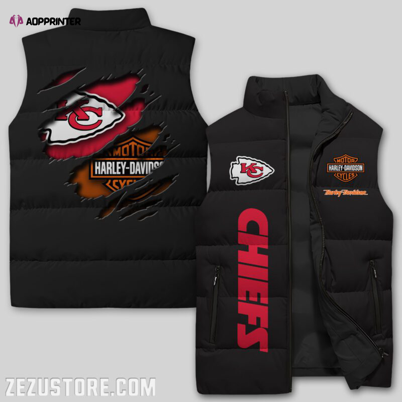 kansas city chiefs nfl sleeveless puffer jacket custom for fans gifts 6