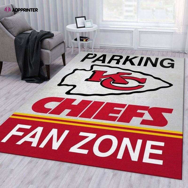 kansas city chiefs parking rug living room floor decor fan gifts