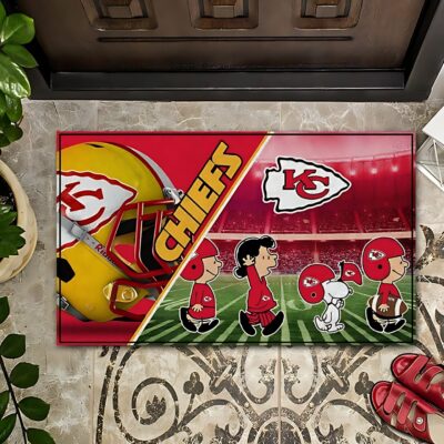 kansas city chiefs peanuts characters doormat 400x400 1