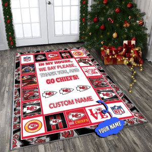 kansas city chiefs personalized premium rectangle rug 30 4k0no