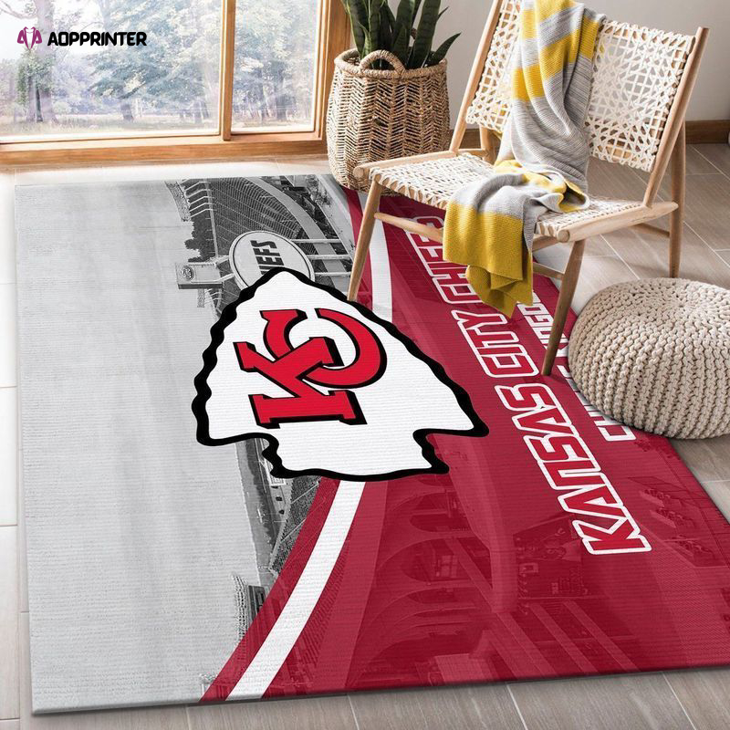 kansas city chiefs rug living room floor decor fan gifts 107