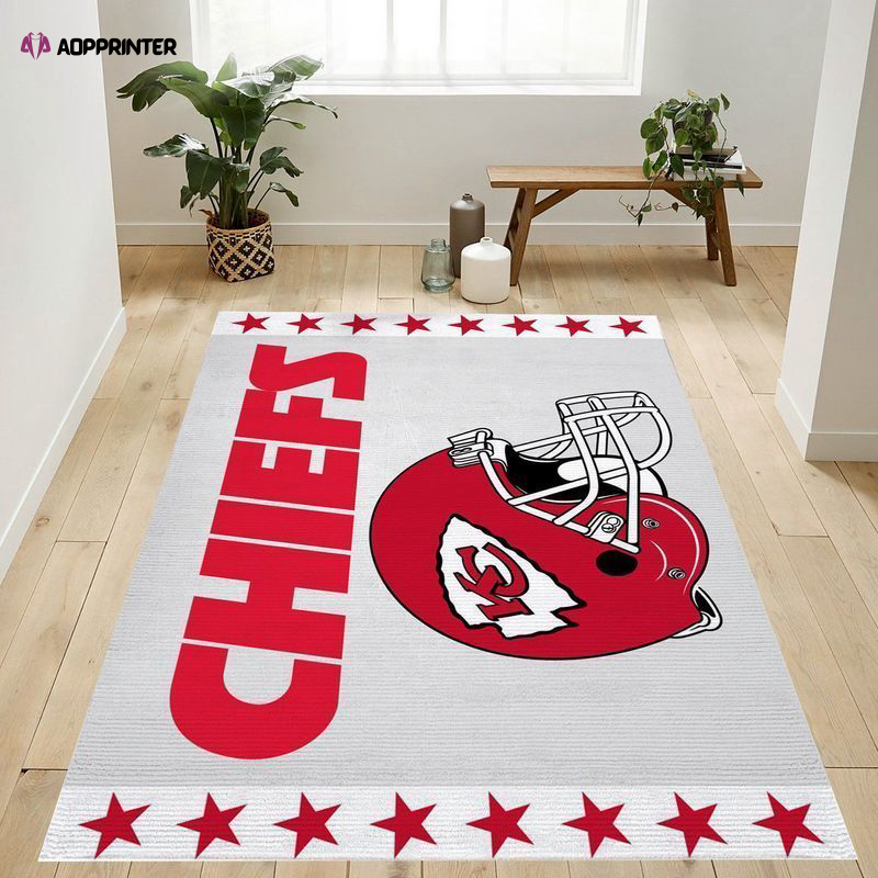 kansas city chiefs rug living room floor decor fan gifts 12